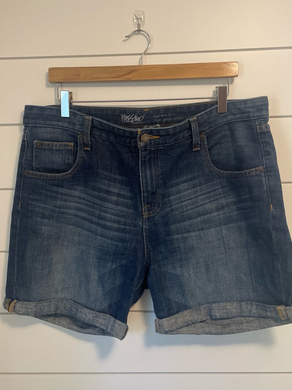 Mossimo Indigo Roll-Cuff Denim Shorts
